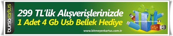 Sitemizden 299 TL'lik ürün alana , 1 adet USB Flash Bellek BEDAVAAA...